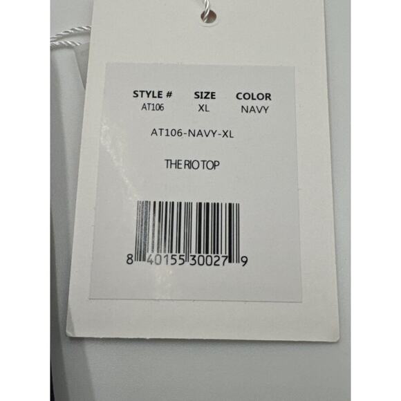 Andie Swim The Rio Bikini Top NWT Navy XL - Picture 4 of 7